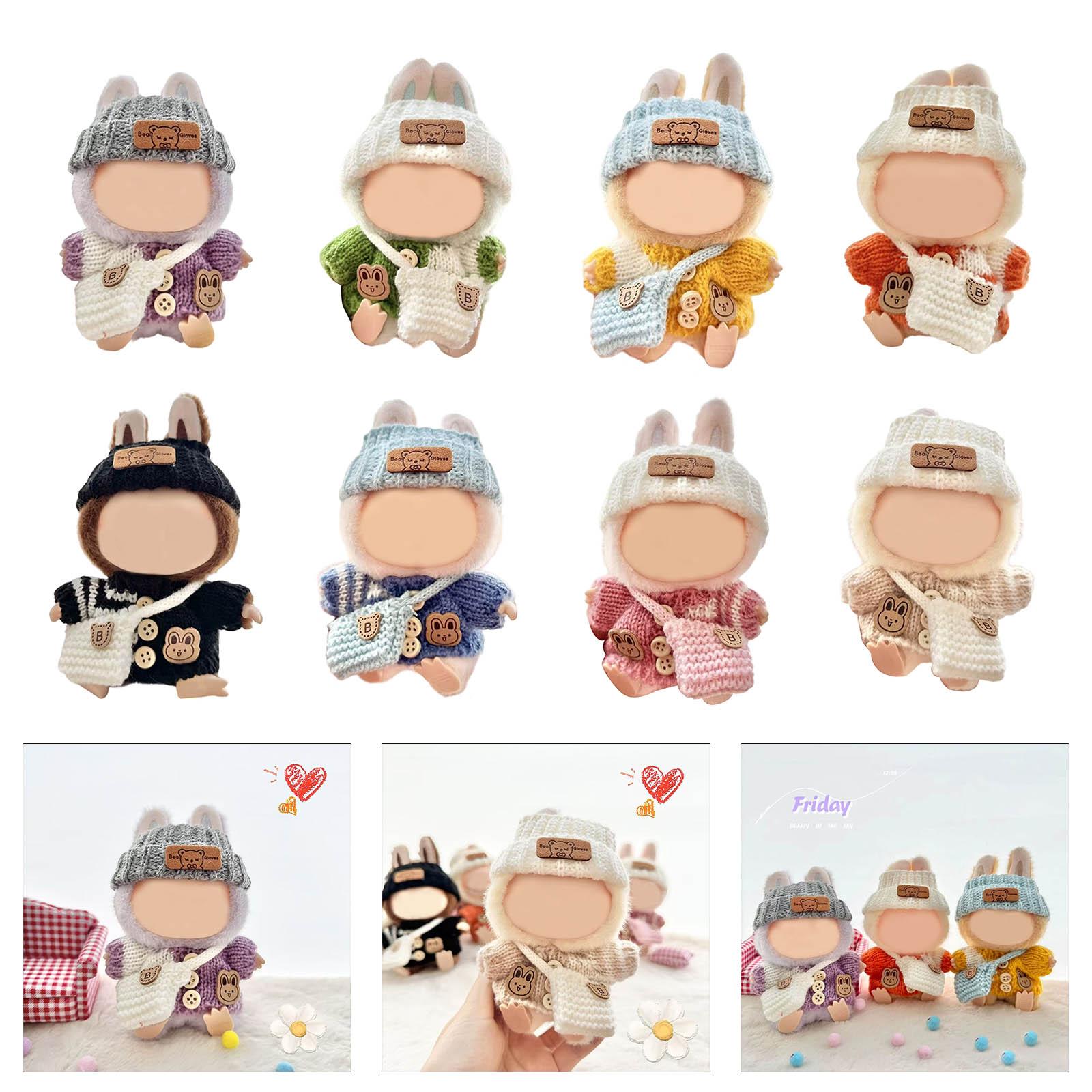 3Pieces Handcraft Crochet Outfit for LABUBU 17cm Doll Including Sweater Hat and Bag Perfect for Play or Dolls Display 7
3Pieces Handcraft Crochet Outfit for LABUBU 17cm Doll Including Sweater Hat and Bag Perfect for Play or Dolls Display 7