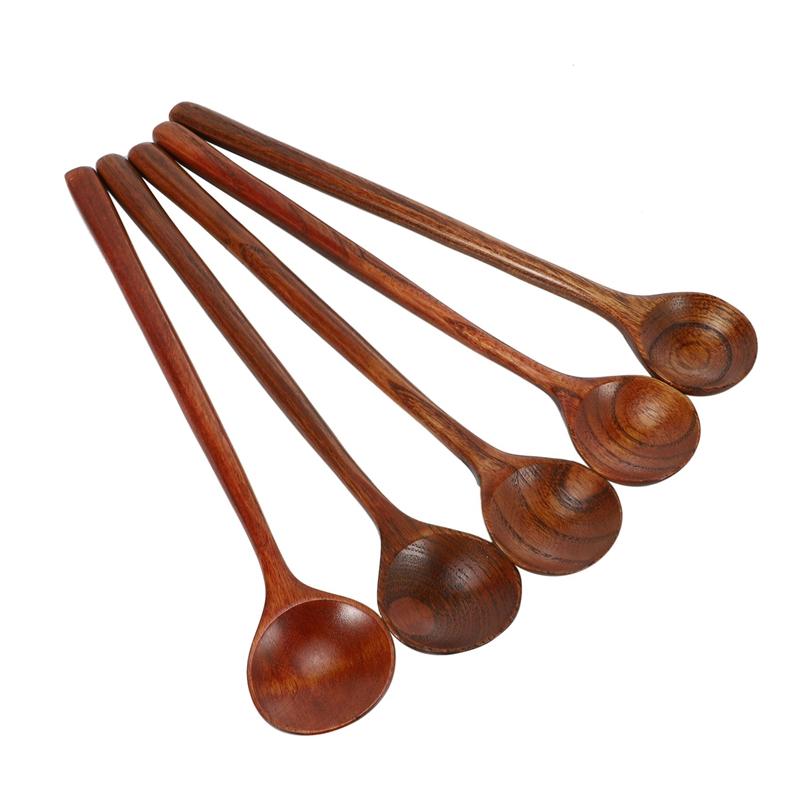 Korean Style 5 Pcs Long Spoons Wooden 10.9 inches 100% Natural Wood Handle Round for Soup Cooking Mixing Stirrer
Korean Style 5 Pcs Long Spoons Wooden 10.9 inches 100% Natural Wood Handle Round for Soup Cooking Mixing Stirrer