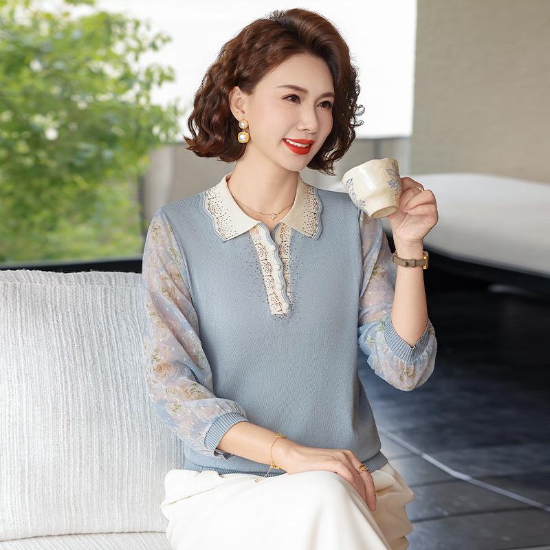 Spring Arrival: Loose Lapel Knit Top for Middle-Aged & Elderly Women – Lightweight, Stylish T-Shirt for Spring/Summer XL for 105-120 lbs
Spring Arrival: Loose Lapel Knit Top for Middle-Aged & Elderly Women – Lightweight, Stylish T-Shirt for Spring/Summer XL for 105-120 lbs