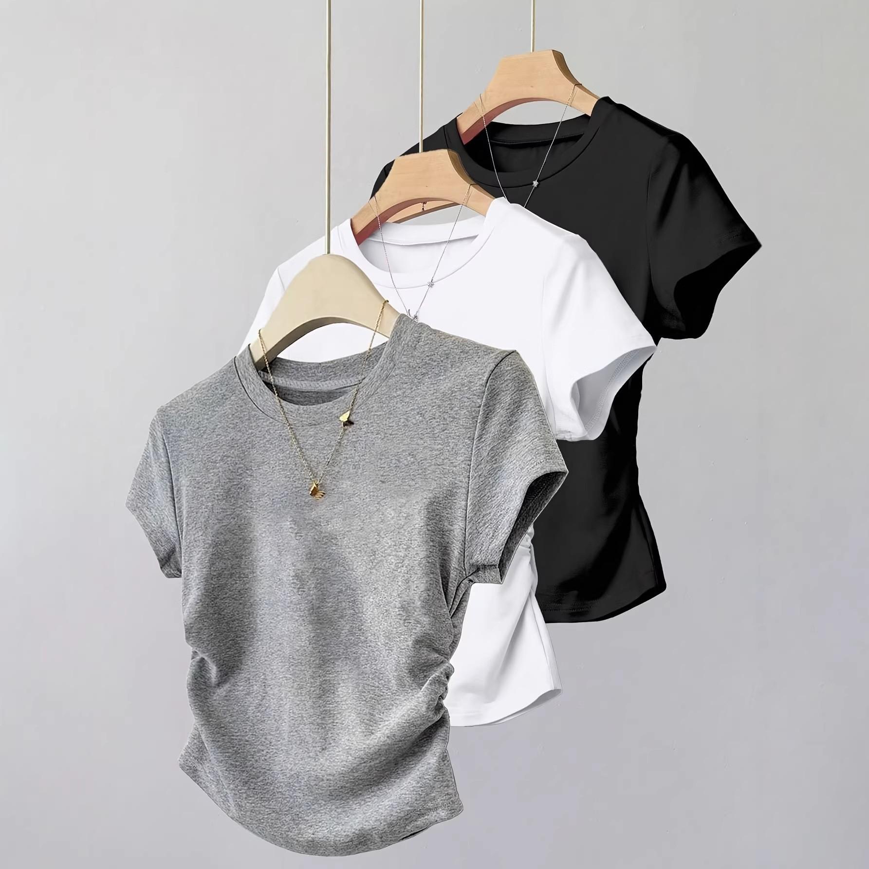 Accessories Summer Popular Ladies Folded Short Slim T-Shirt Women s Clothing Factory XL
Accessories Summer Popular Ladies Folded Short Slim T-Shirt Women s Clothing Factory XL