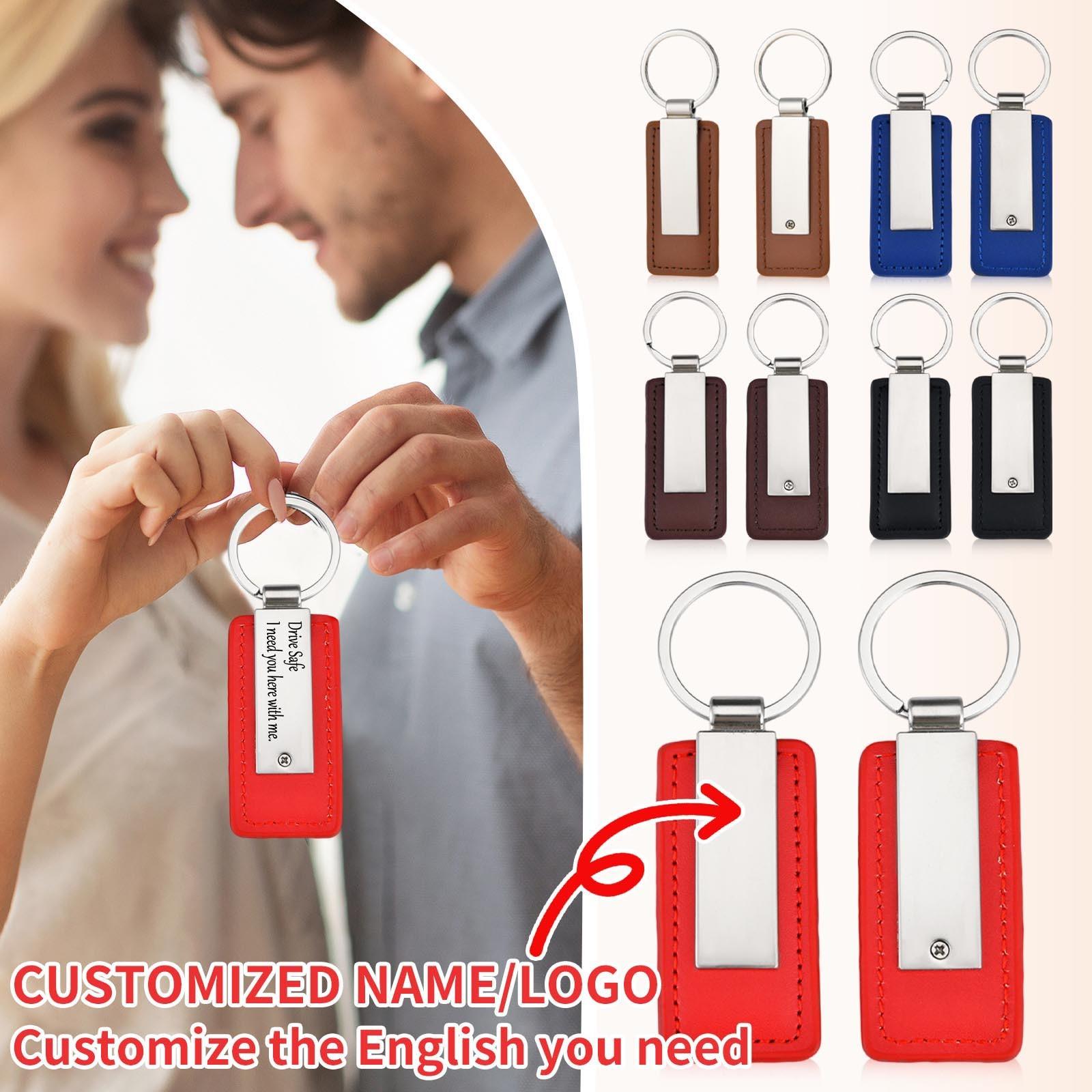 Personalized Engraved Leather Keychain Custom Name And Message Keychain One Size чорний
Personalized Engraved Leather Keychain Custom Name And Message Keychain One Size чорний