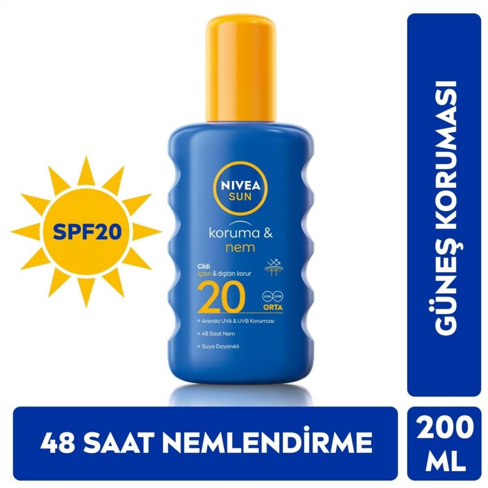 Nivea Sun Protection & Moisture Увлажняющий солнцезащитный спрей SPF20 200 мл
Nivea Sun Protection & Moisture Увлажняющий солнцезащитный спрей SPF20 200 мл