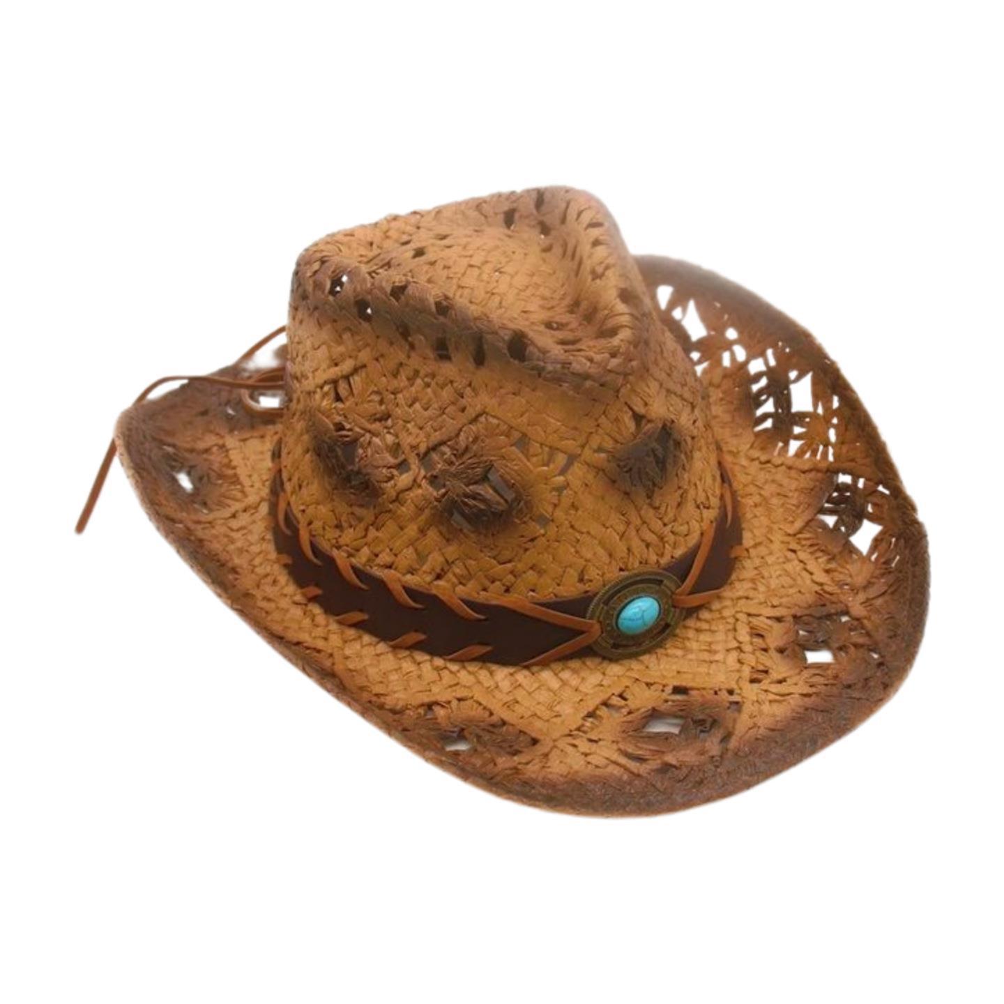 Breathable Sun Hat Travel Spring And Summer Spray-Dyed Retro Beach Straw Hat Pastoral Cowboy Hat One size fits all кавовий
Breathable Sun Hat Travel Spring And Summer Spray-Dyed Retro Beach Straw Hat Pastoral Cowboy Hat One size fits all кавовий