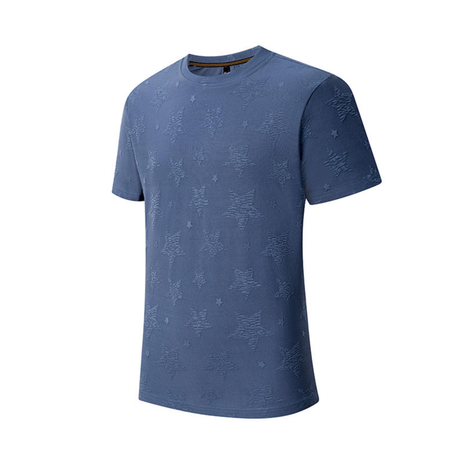 Men Short Sleeve Crew Neck T Shirt with Subtle Star Pattern Lightweight Breathable Cotton Fit Top for Everyday Wear XXXL синій
Men Short Sleeve Crew Neck T Shirt with Subtle Star Pattern Lightweight Breathable Cotton Fit Top for Everyday Wear XXXL синій