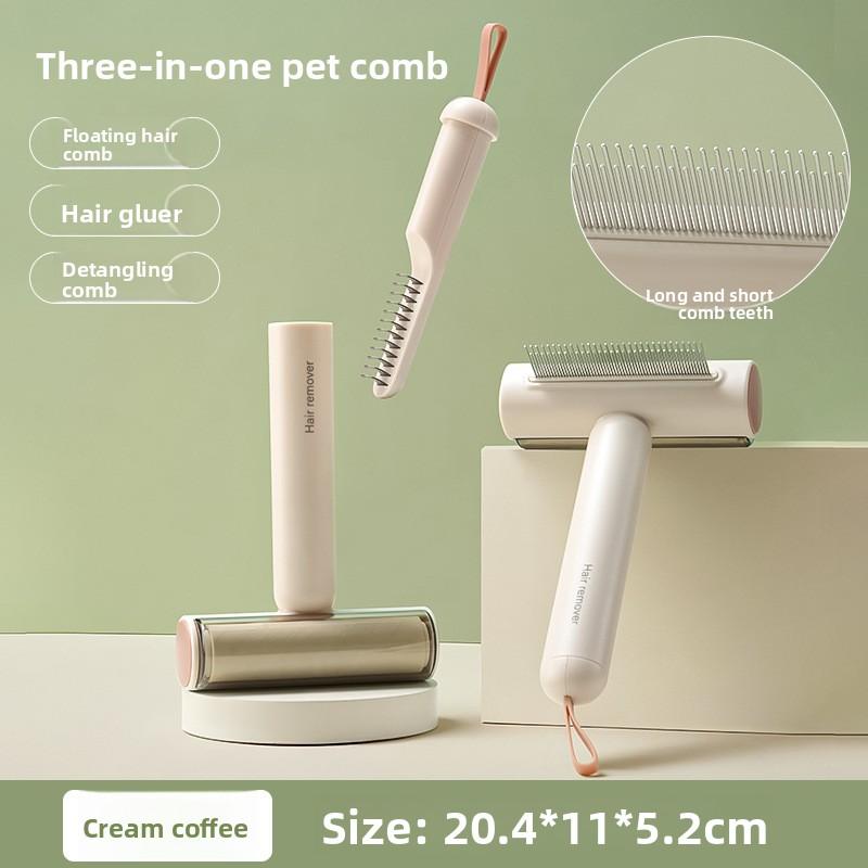 New Pet Three-in-one Comb, Stainless Steel Fine-toothed Comb, Bristle Remover, Needle Comb, Dog Brush, Cat Comb, Removal of Loose Hair Long+open+sticky кремовый/кофейный
New Pet Three-in-one Comb, Stainless Steel Fine-toothed Comb, Bristle Remover, Needle Comb, Dog Brush, Cat Comb, Removal of Loose Hair Long+open+sticky кремовый/кофейный
