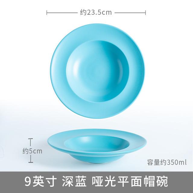 Nordic Color Glazed Ceramics, Soup Plate Household 9-Inch Straw Hat Plate Underglazed Salad Bowl Macaron Soup Plate E-Commerce
Nordic Color Glazed Ceramics, Soup Plate Household 9-Inch Straw Hat Plate Underglazed Salad Bowl Macaron Soup Plate E-Commerce