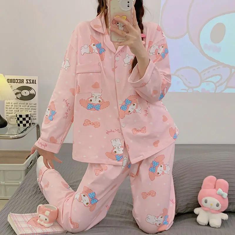 Pajamas Autumn Pure Cotton New Cartoon Long-sleeved Lapel Cardigan Loose Casual Home Wear Women s Pajamas M
Pajamas Autumn Pure Cotton New Cartoon Long-sleeved Lapel Cardigan Loose Casual Home Wear Women s Pajamas M