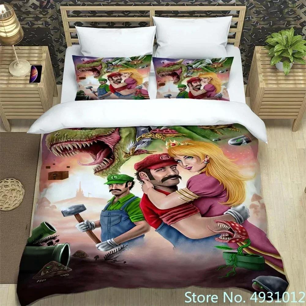 Anime Jumpman Super Mario Children Bedding Set Pillowcase Bedclothes Cartoon 3D Printed Kids Adult Boys Quilt Duvet Cover Gift US King(264*228cm)3pcs
Anime Jumpman Super Mario Children Bedding Set Pillowcase Bedclothes Cartoon 3D Printed Kids Adult Boys Quilt Duvet Cover Gift US King(264*228cm)3pcs