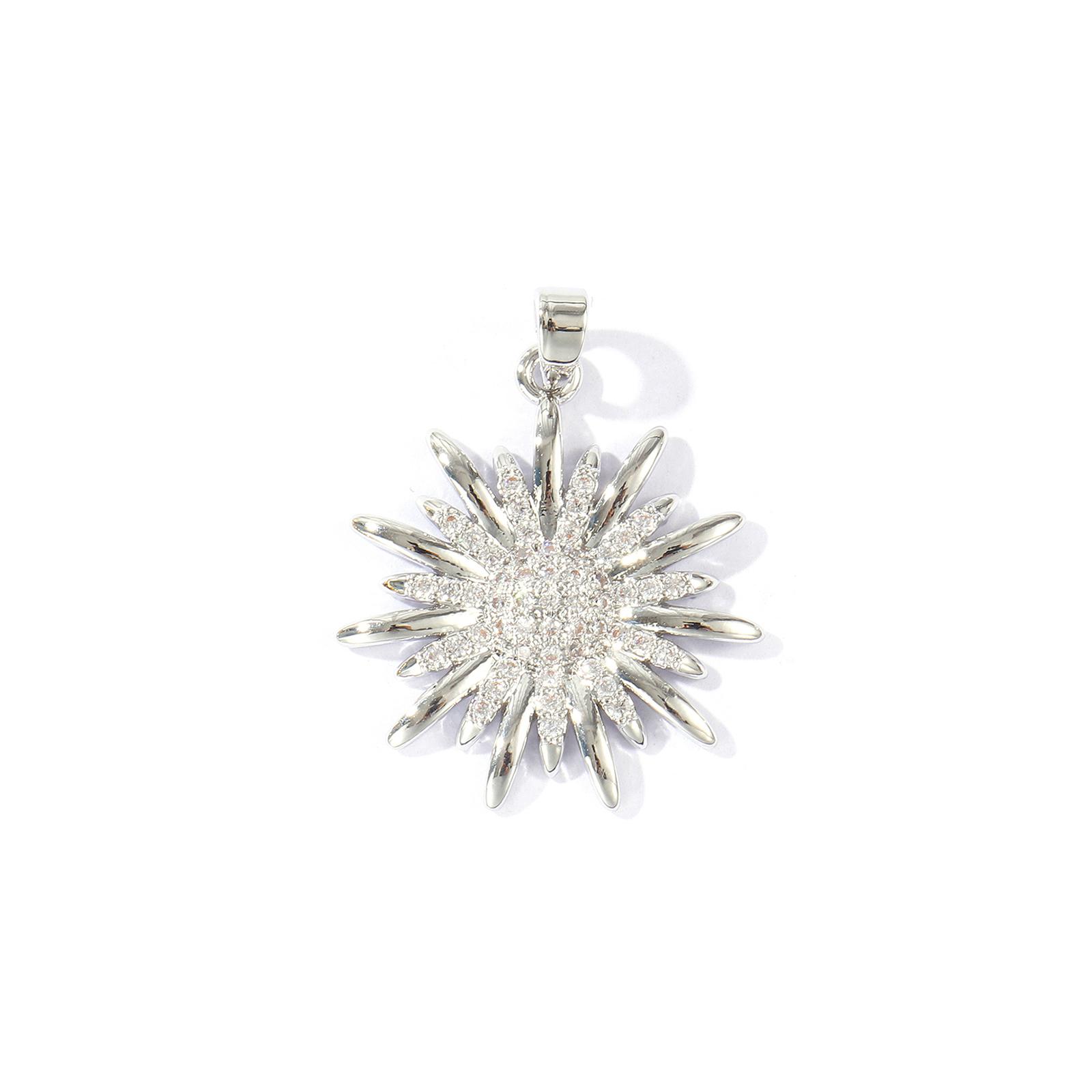 2PCs Sunflower Charm Micro Pave Clear Cubic Zirconia Brass Pendant For DIY Necklace Earrings Jewelry Making Findings 28mm x 22mm
2PCs Sunflower Charm Micro Pave Clear Cubic Zirconia Brass Pendant For DIY Necklace Earrings Jewelry Making Findings 28mm x 22mm