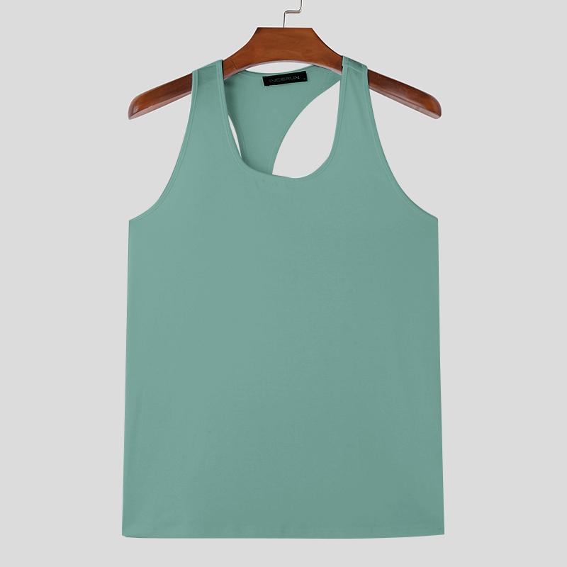 INCERUN Летние мужские однотонные повседневные базовые майки для тренировок в спортзале со спиной-борцовкой XL озеро синий
INCERUN Летние мужские однотонные повседневные базовые майки для тренировок в спортзале со спиной-борцовкой XL озеро синий