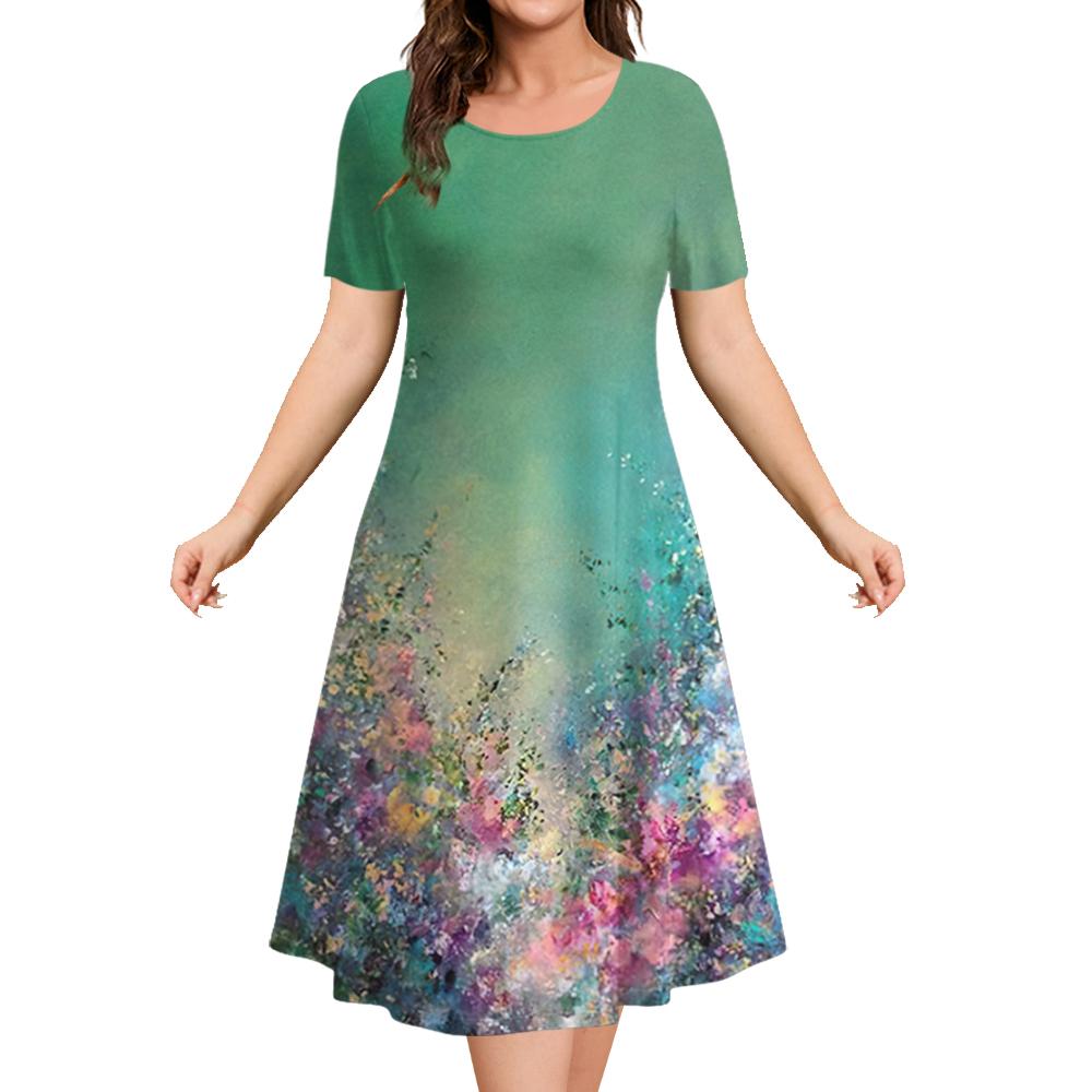 Новые женские платья 2025 года с узором из 3D цветов, платье с коротким рукавом, повседневная мода, летнее, женское, свободного кроя, для отпуска 6XL
Новые женские платья 2025 года с узором из 3D цветов, платье с коротким рукавом, повседневная мода, летнее, женское, свободного кроя, для отпуска 6XL