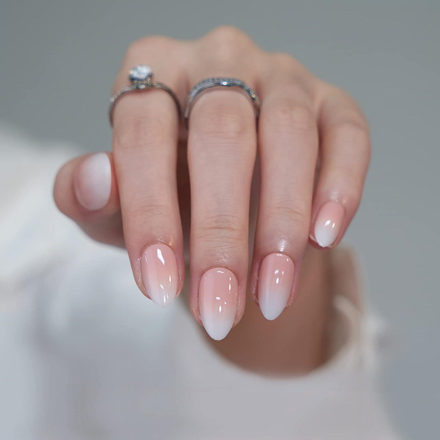 24-Piece Almond Gradient Ice Pink Coffee Whitening Removable False Nails - Pointed Shape for Women Glue Version - Pink Coffee White Tip
24-Piece Almond Gradient Ice Pink Coffee Whitening Removable False Nails - Pointed Shape for Women Glue Version - Pink Coffee White Tip
