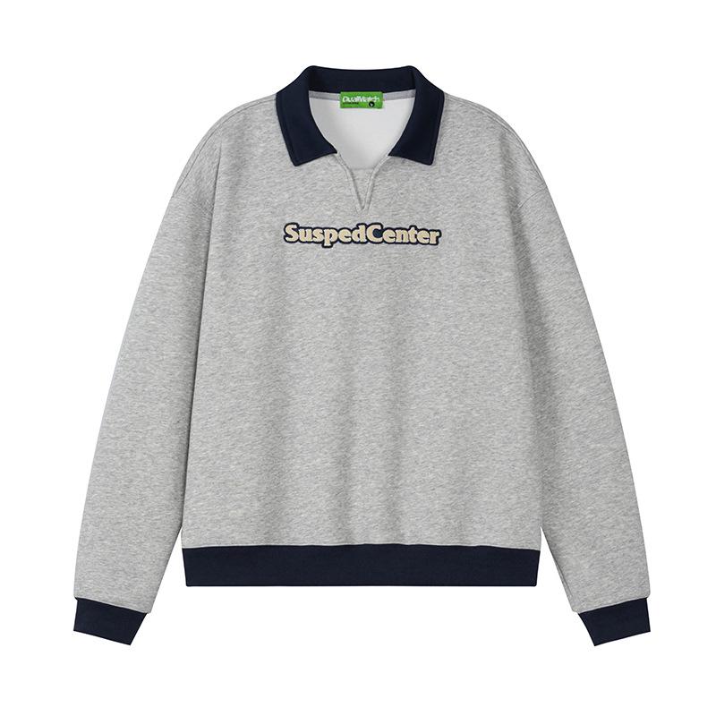 2025 Autumn College Style Hoodie: Youth Embroidered Letter Polo with Contrast Trim Lapel - Casual Unisex Design S хізер сірий колір
2025 Autumn College Style Hoodie: Youth Embroidered Letter Polo with Contrast Trim Lapel - Casual Unisex Design S хізер сірий колір
