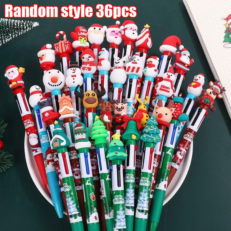 36pcs 0.7mm Christmas Themed Multicolor Ballpoint Pen Retractable Multicolor Pen 4 Color-in-1 Ballpoint Pen for Noting Drawing Random style
36pcs 0.7mm Christmas Themed Multicolor Ballpoint Pen Retractable Multicolor Pen 4 Color-in-1 Ballpoint Pen for Noting Drawing Random style