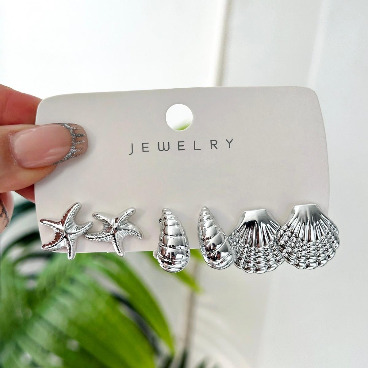 CCB Shell Starfish Stud Earrings Set For Women Men Conch Spiral Waterdrop Earrings Fashion Summer Beach Seaside Party Zircon
CCB Shell Starfish Stud Earrings Set For Women Men Conch Spiral Waterdrop Earrings Fashion Summer Beach Seaside Party Zircon