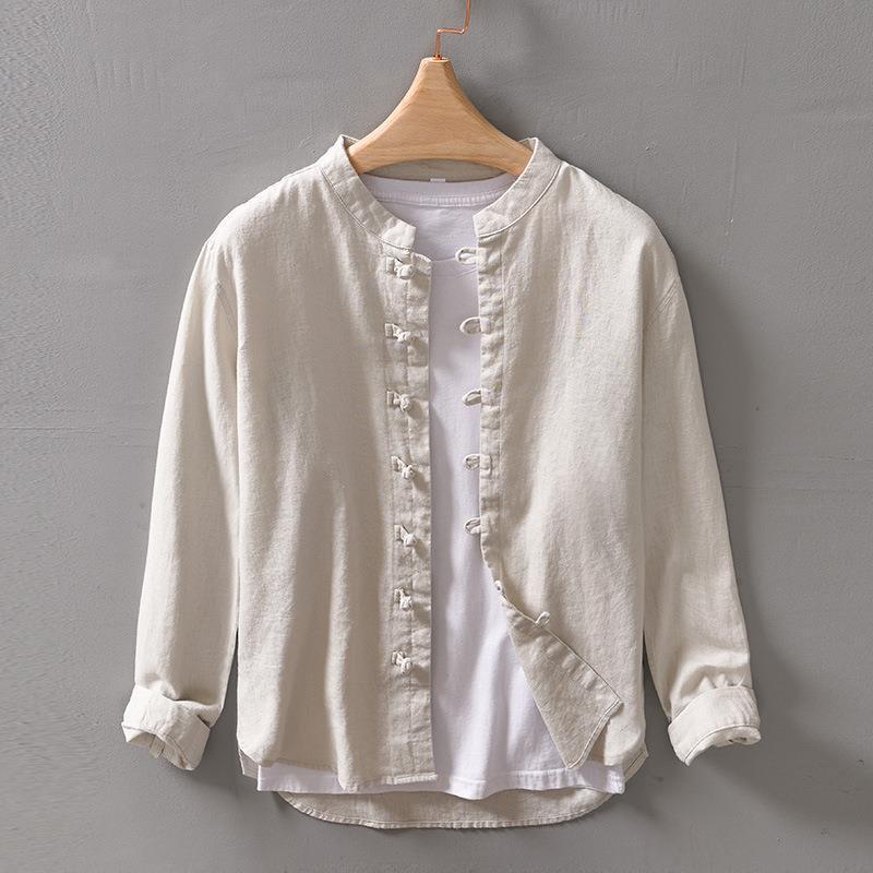 L961 Retro Chinese Knot Button Loose Cotton Linen Shirt Jacket - Men s Long Sleeve Top XL хакі
L961 Retro Chinese Knot Button Loose Cotton Linen Shirt Jacket - Men s Long Sleeve Top XL хакі