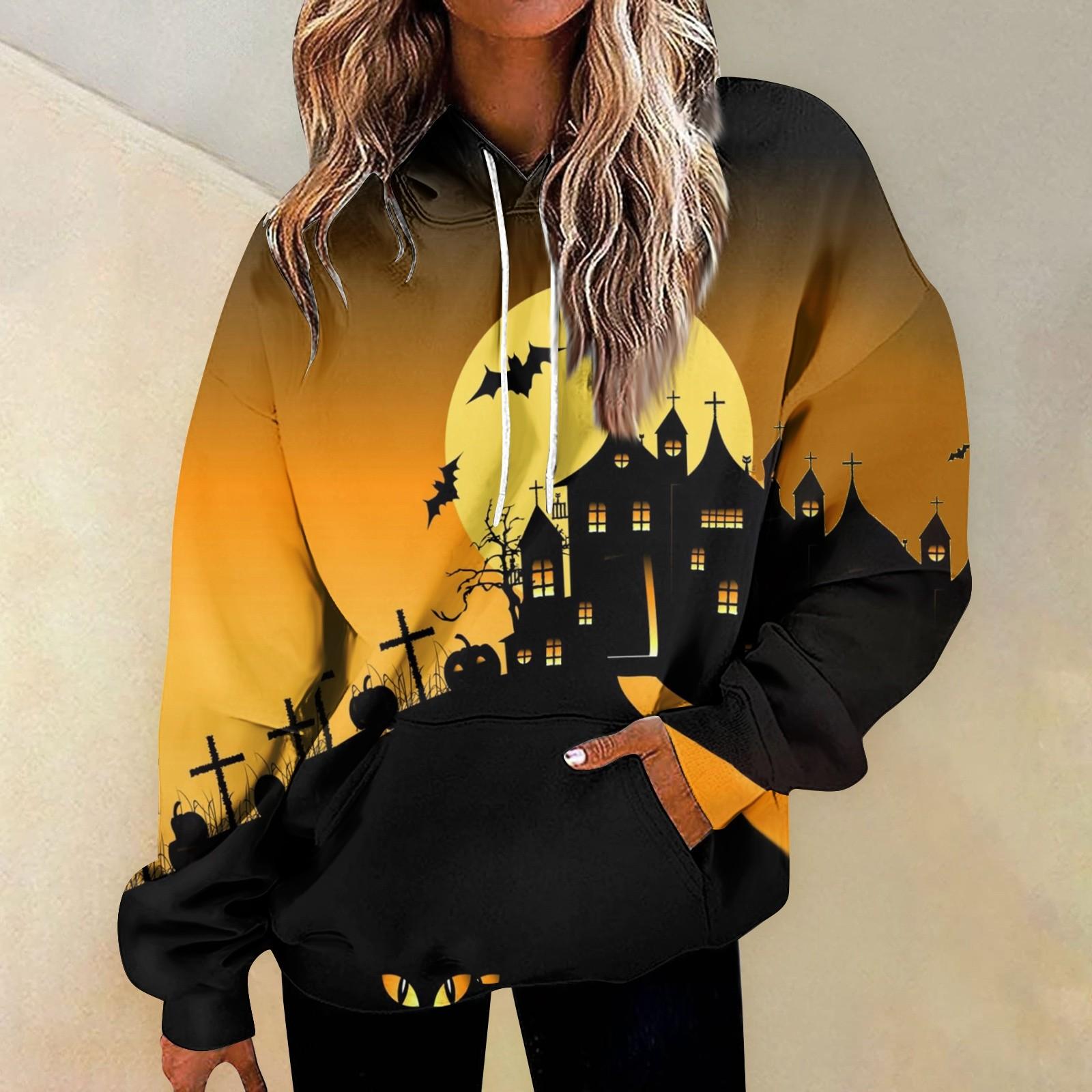 Женская мода Свободный повседневный топ с длинным рукавом и принтом на Хэллоуин XXXXXL жёлтый
Женская мода Свободный повседневный топ с длинным рукавом и принтом на Хэллоуин XXXXXL жёлтый