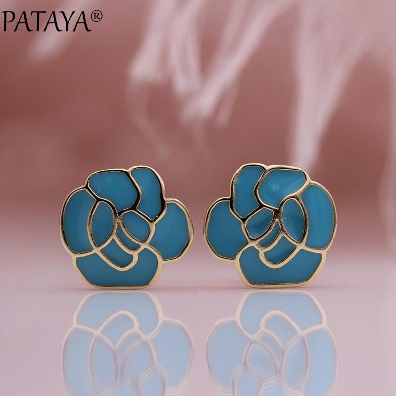 PATAYA Новые синие серьги-подвески с нерегулярным цветком, розовое золото 585 пробы, Италия, картина маслом, цветные женские серьги, изысканные модные украшения
PATAYA Новые синие серьги-подвески с нерегулярным цветком, розовое золото 585 пробы, Италия, картина маслом, цветные женские серьги, изысканные модные украшения