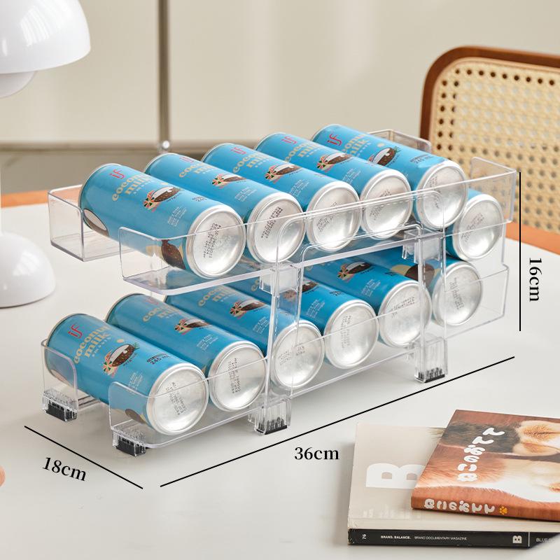 Retractable Transparent Double-Layer Refrigerator Storage Box for Easy-Pull Beverage Cans
Retractable Transparent Double-Layer Refrigerator Storage Box for Easy-Pull Beverage Cans