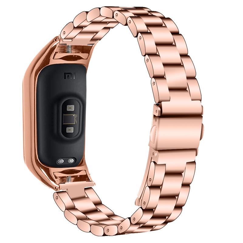 For Xiaomi Mi Band 7 Stainless Steel Three-bead Wrist Strap Replacement Watch Band with Foldable Buckle Rose Gold
For Xiaomi Mi Band 7 Stainless Steel Three-bead Wrist Strap Replacement Watch Band with Foldable Buckle Rose Gold