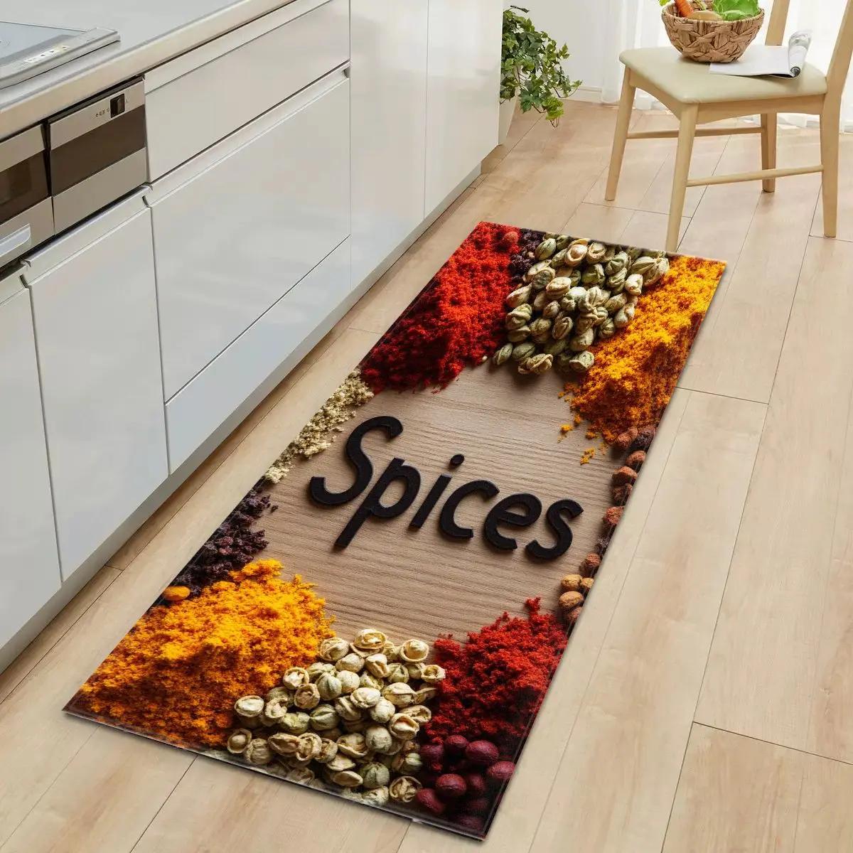 Spice & Herb Kitchen Floor Mat Colorful Design Ultra Soft Washable Non Slip Stain Resistant Mat for Kitchen Bedroom Home Decor 40X60CM
Spice & Herb Kitchen Floor Mat Colorful Design Ultra Soft Washable Non Slip Stain Resistant Mat for Kitchen Bedroom Home Decor 40X60CM