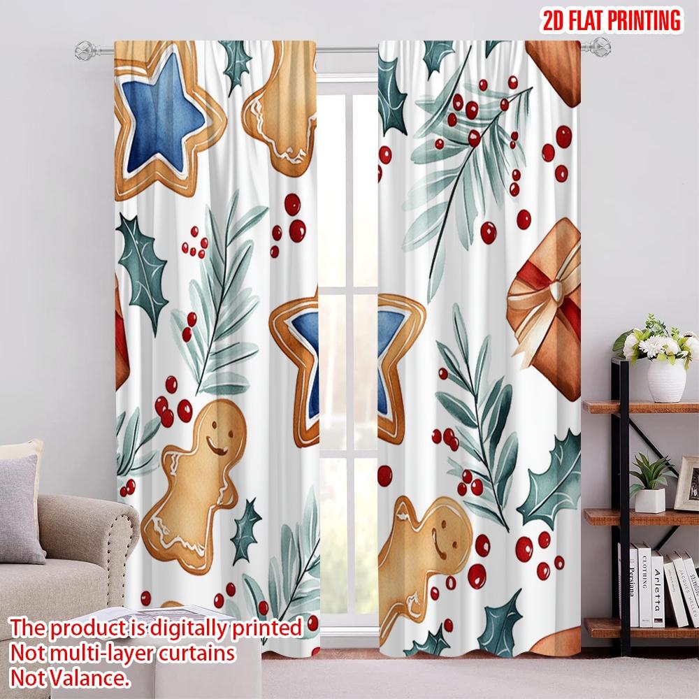 2pcs,2D plane printing Curtains Digital Printed Christmas Cookies Stars Holly (4) Polyester (without rod) Holiday Perfect for 52.50 × 116.00 cm 2 pcs
2pcs,2D plane printing Curtains Digital Printed Christmas Cookies Stars Holly (4) Polyester (without rod) Holiday Perfect for 52.50 × 116.00 cm 2 pcs