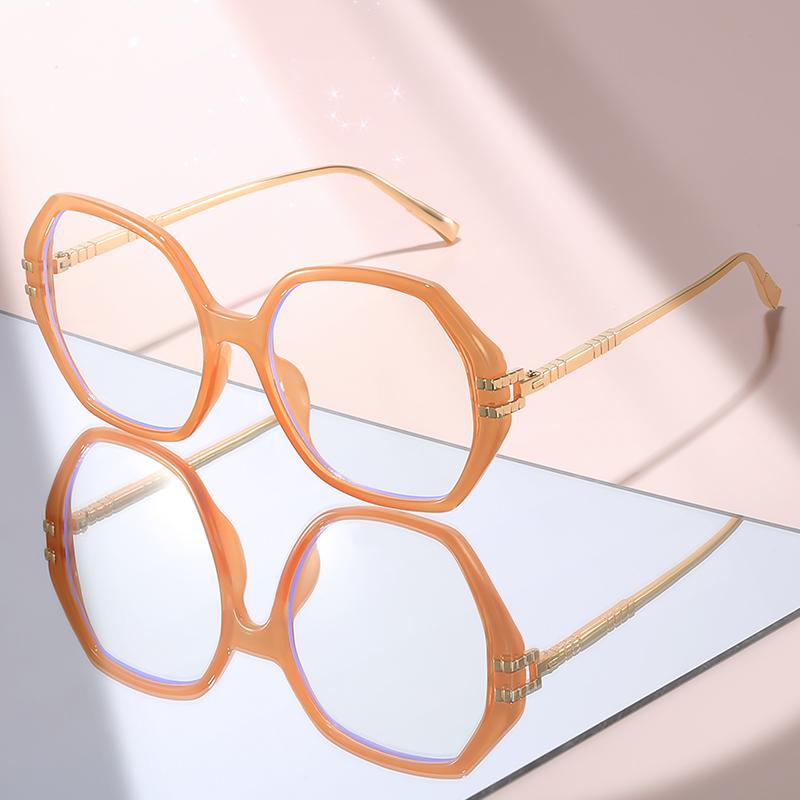 Fashion Geometric Blue Light Blocking Glasses: Black Frame with Gold Temples, Anti-Blue Light Eyewear for Office & Daily Use
Fashion Geometric Blue Light Blocking Glasses: Black Frame with Gold Temples, Anti-Blue Light Eyewear for Office & Daily Use