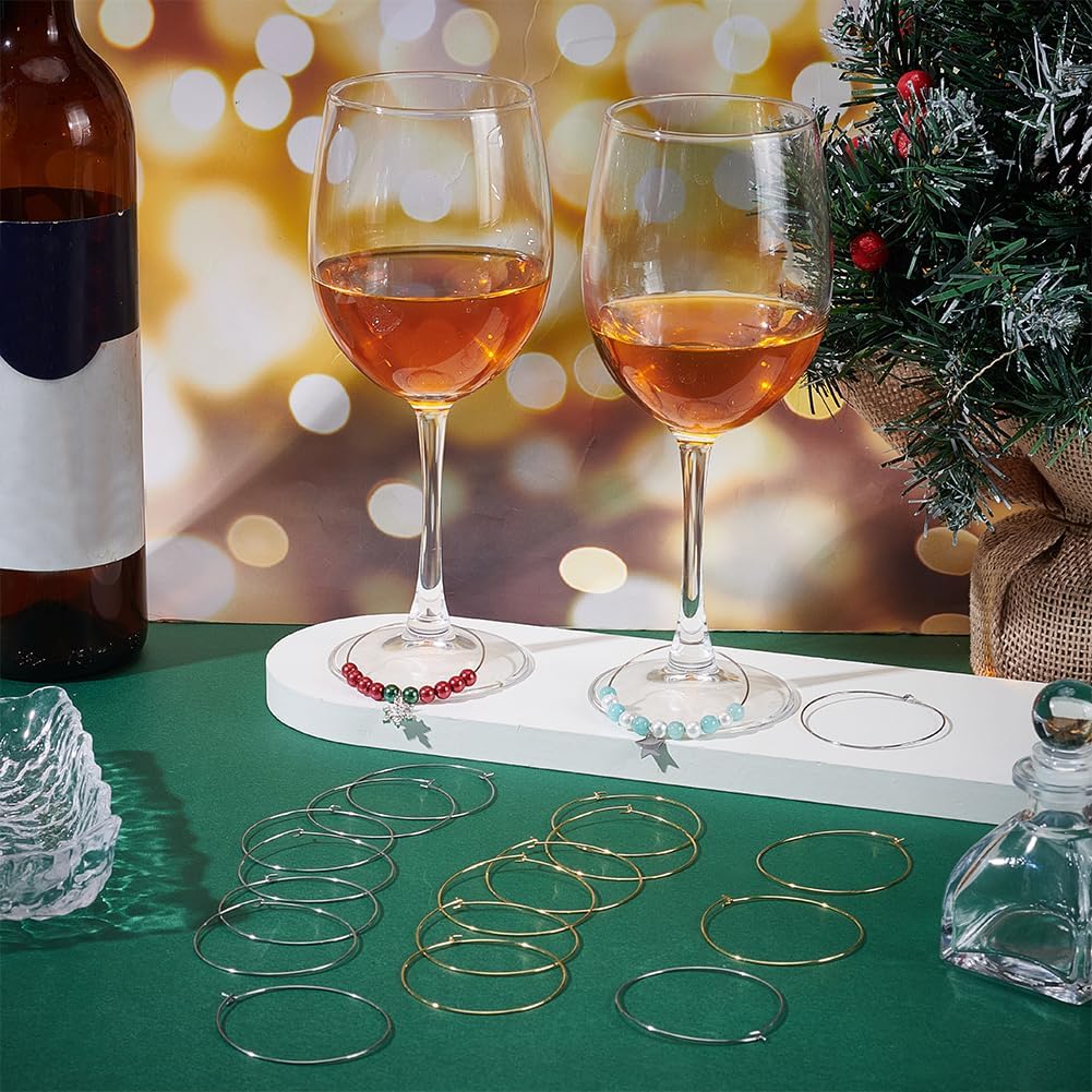 UNICRAFTALE About 60Pcs 2 Colors Stainless Steel Hoop Earrings Findings 50mm Wine Glass Charms Rings Earring Open Beading Dangle Hoop Earring for DIY Real 18K Gold Plated
UNICRAFTALE About 60Pcs 2 Colors Stainless Steel Hoop Earrings Findings 50mm Wine Glass Charms Rings Earring Open Beading Dangle Hoop Earring for DIY Real 18K Gold Plated