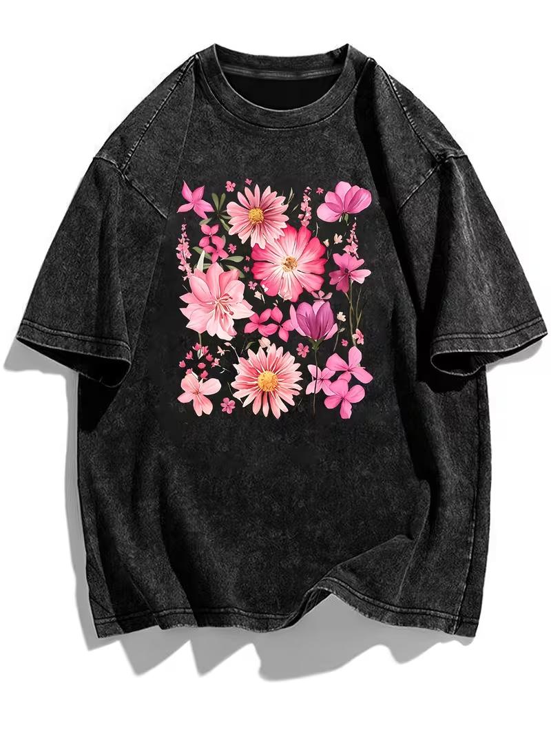 Vintage Washed Tulip Flower Graphic TShirt Cute Pink Botanical Floral Casual Short Sleeve Soft Loose Kawaii Daily Unisex Top S
Vintage Washed Tulip Flower Graphic TShirt Cute Pink Botanical Floral Casual Short Sleeve Soft Loose Kawaii Daily Unisex Top S