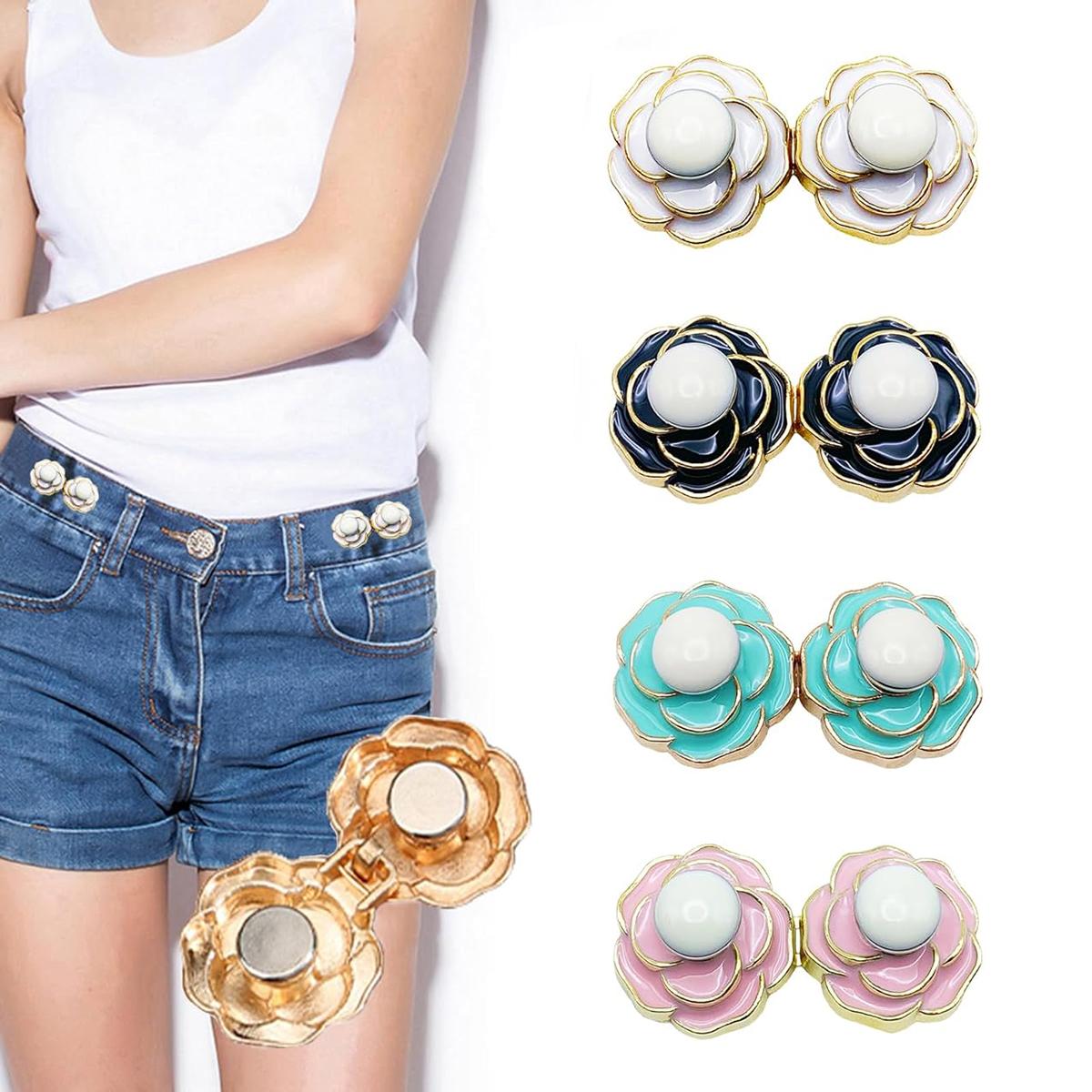 4 Sets Pant Waist Tightener Detachable Jean Buttons for Waist Buckle No Sewing Instant Waist Tightener Button Pins Pant Clips
4 Sets Pant Waist Tightener Detachable Jean Buttons for Waist Buckle No Sewing Instant Waist Tightener Button Pins Pant Clips