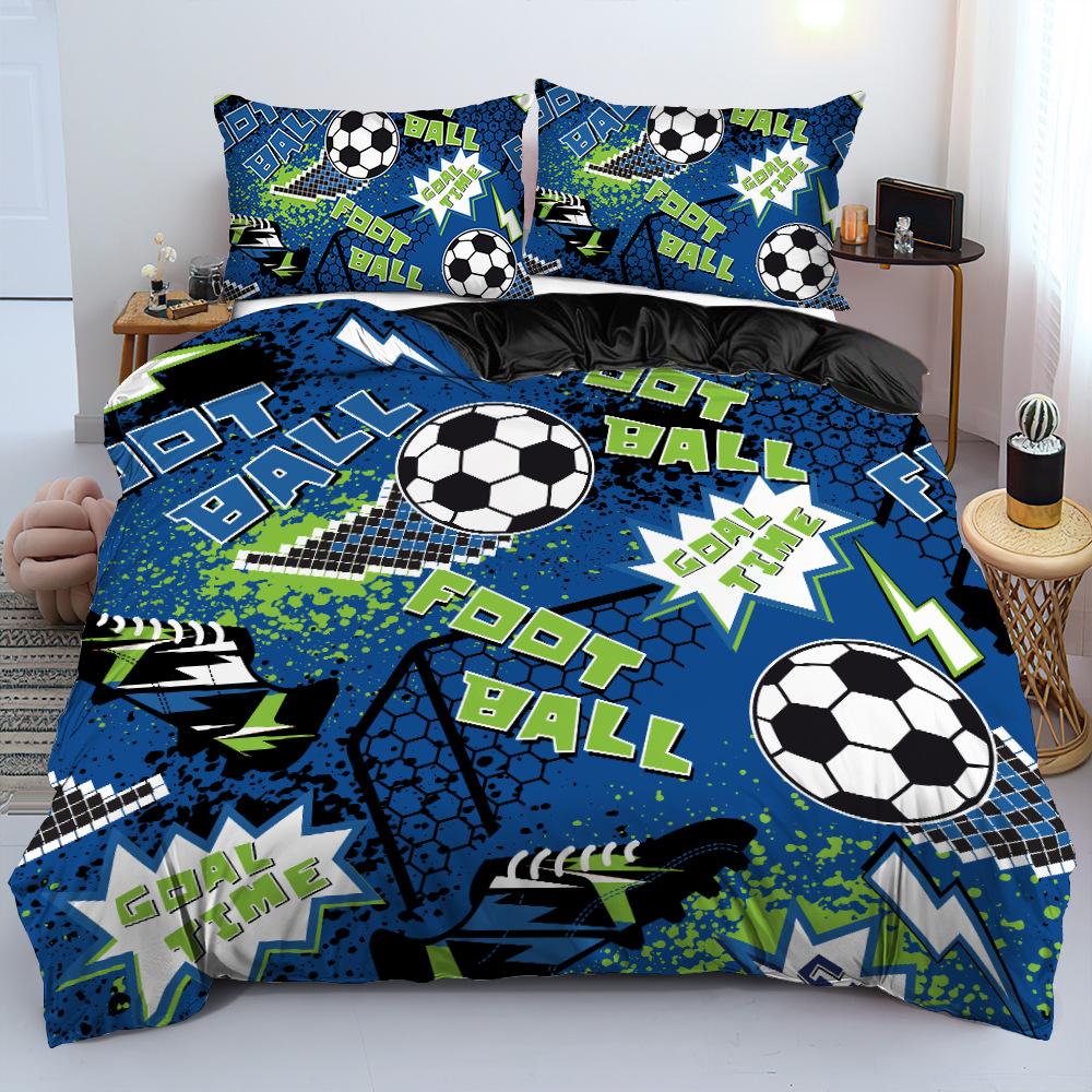Football Pattern Printing Quilt Cover 3D Digital Printing Three-Piece Bedding 135 * 200cm 50 * 80cm * 1 two-piece set
Football Pattern Printing Quilt Cover 3D Digital Printing Three-Piece Bedding 135 * 200cm 50 * 80cm * 1 two-piece set