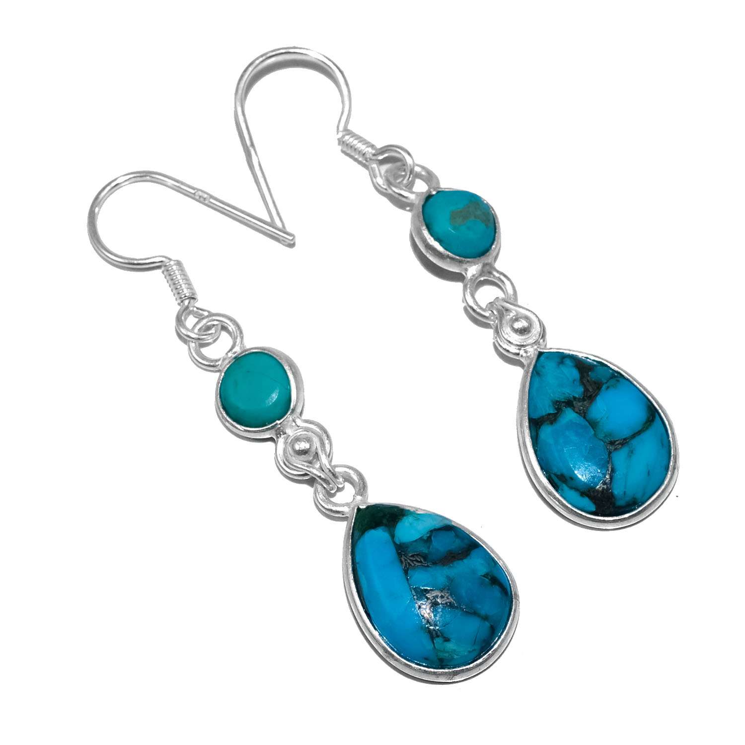 Turquoise Gemstone Earrings Solid 925 Sterling Silver Handmade Earrings Jewelry Gift For Women And Girls E-1574
Turquoise Gemstone Earrings Solid 925 Sterling Silver Handmade Earrings Jewelry Gift For Women And Girls E-1574