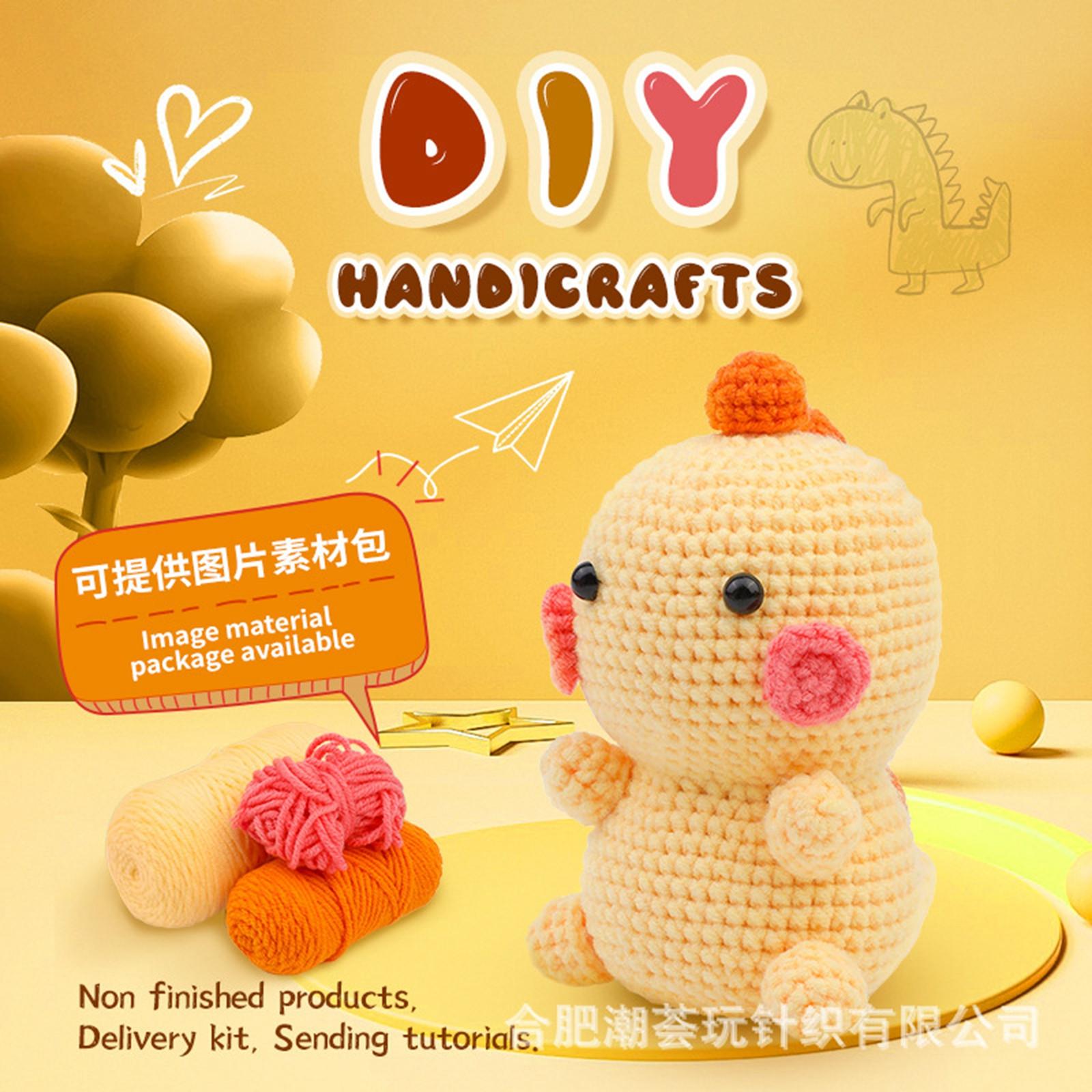 Unfinished Crochet Animals For Beginners Including Yarn, Hand-crocheted Dinosaur Doll Complete Material Package. One Size жовтий
Unfinished Crochet Animals For Beginners Including Yarn, Hand-crocheted Dinosaur Doll Complete Material Package. One Size жовтий