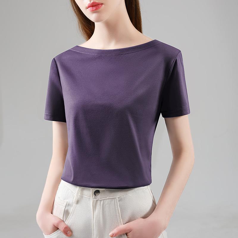 Футболка с короткими рукавами из мерсеризованного хлопка для женщин, летняя новая женская одежда, стильная футболка на одно плечо из чистого хлопка, топ с эффектом таяния льда 3XL
Футболка с короткими рукавами из мерсеризованного хлопка для женщин, летняя новая женская одежда, стильная футболка на одно плечо из чистого хлопка, топ с эффектом таяния льда 3XL