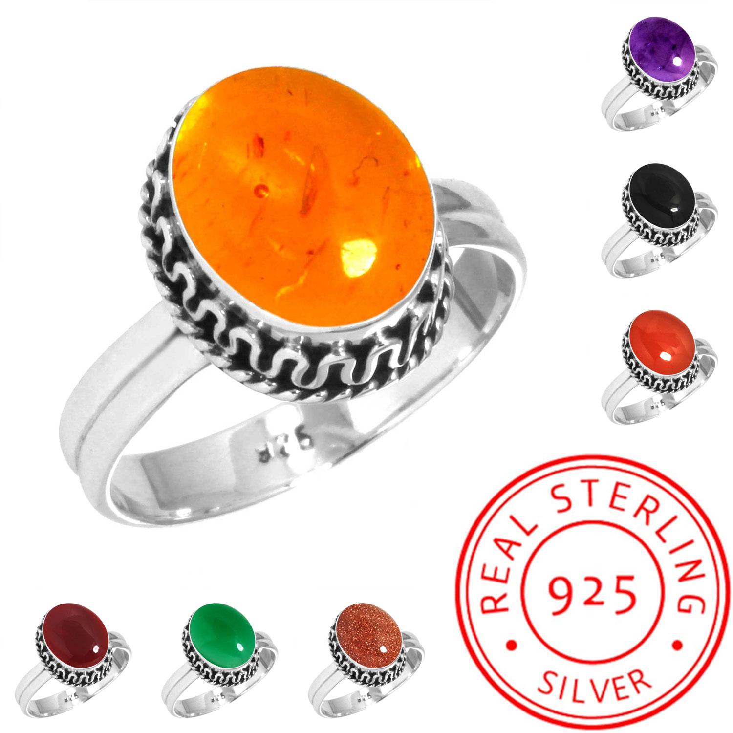 925 Sterling Silver Ring Women Gemstone Handmade Jewelry Wedding Gift Amber Amethyst Black Onyx Carnelian Garnet Quartz Green Onyx Gold Stone Fashion 8.5 бурштин
925 Sterling Silver Ring Women Gemstone Handmade Jewelry Wedding Gift Amber Amethyst Black Onyx Carnelian Garnet Quartz Green Onyx Gold Stone Fashion 8.5 бурштин