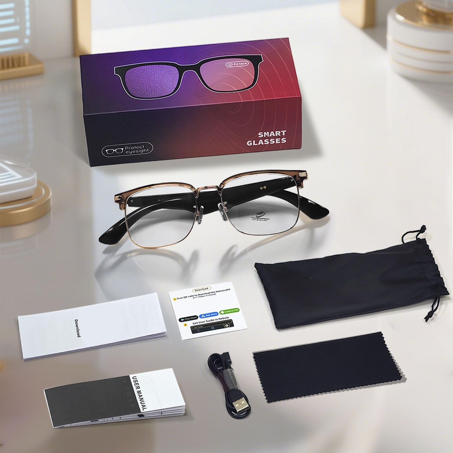 AI Simultaneous Translation Smart Wireless Bluetooth Glasses Anti-Blue Light Glasses Multi-functional Phone Answering Music Play
AI Simultaneous Translation Smart Wireless Bluetooth Glasses Anti-Blue Light Glasses Multi-functional Phone Answering Music Play