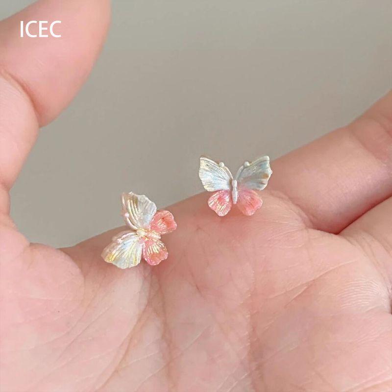 S925 Sterling Silver Dopamine Color Three-Dimensional Butterfly Studs Unique Beautiful Super Fairy Sweet Cute Girl Earrings Female Color Butterfly Stud Earrings in Sterling Silver
S925 Sterling Silver Dopamine Color Three-Dimensional Butterfly Studs Unique Beautiful Super Fairy Sweet Cute Girl Earrings Female Color Butterfly Stud Earrings in Sterling Silver