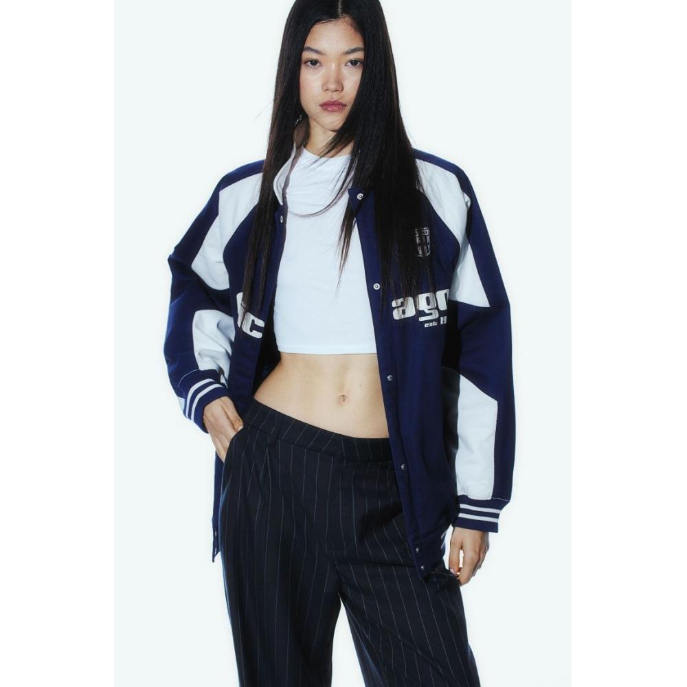 H M tailored trousers dark blue pinstripe