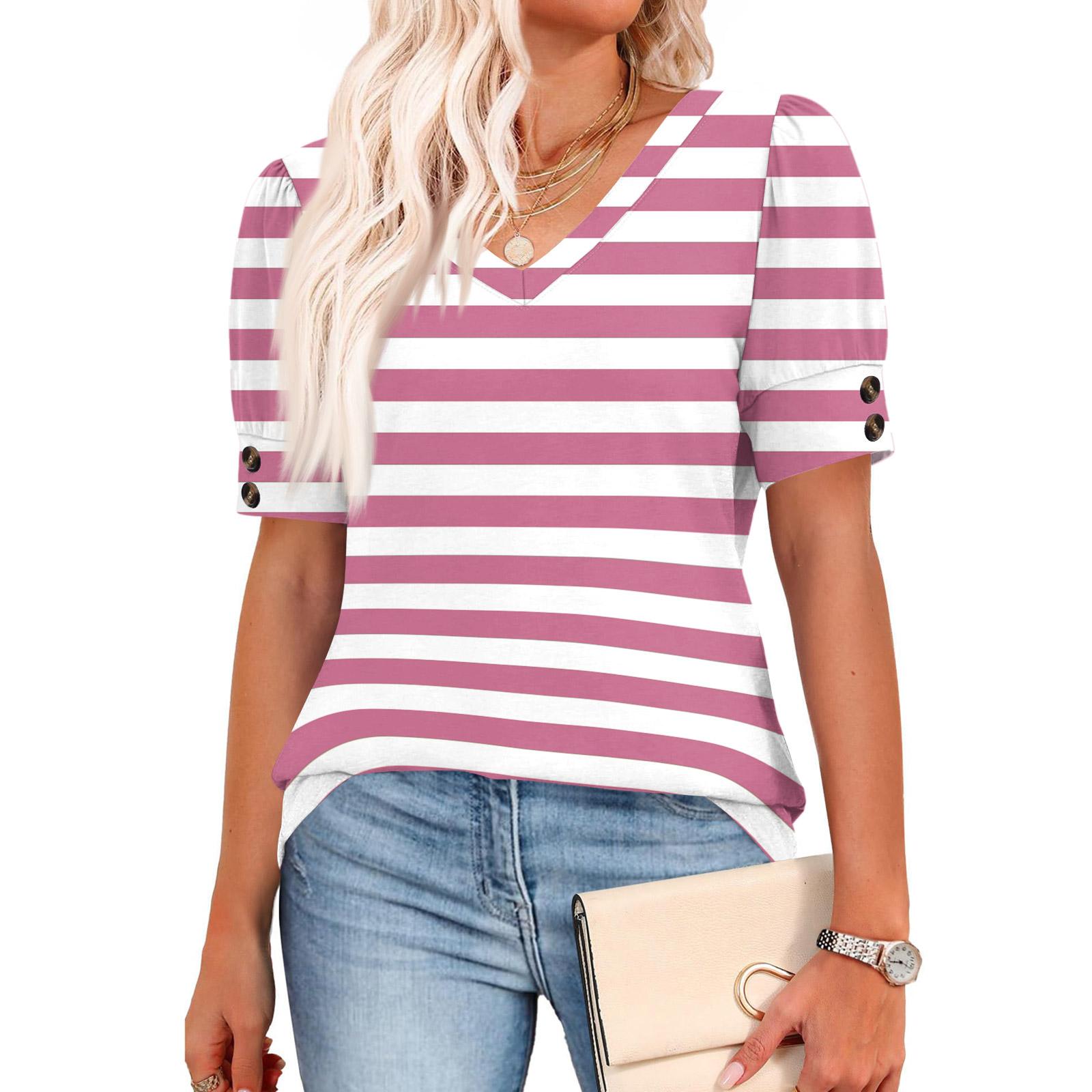 Womens Tops Short Sleeve Shirts Buttons V Neck Fashion Outfits Blouses Casual L рожевий
Womens Tops Short Sleeve Shirts Buttons V Neck Fashion Outfits Blouses Casual L рожевий