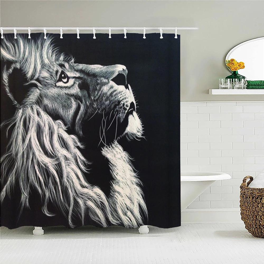Lion Pattern 3D Printing Shower Curtains Home Decor Multi-size Grey Shower Curtain Animal Waterproof Bath Screen for Bathroom W90xH180cm
Lion Pattern 3D Printing Shower Curtains Home Decor Multi-size Grey Shower Curtain Animal Waterproof Bath Screen for Bathroom W90xH180cm