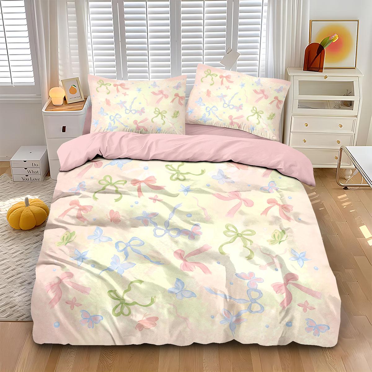 3 шт. розовый мечтательный милый бант с принтом бесшовный комплект постельного белья, многоразмерное украшение для спальни, мягкий и удобный 135x200cm-EU-Single&set
3 шт. розовый мечтательный милый бант с принтом бесшовный комплект постельного белья, многоразмерное украшение для спальни, мягкий и удобный 135x200cm-EU-Single&set