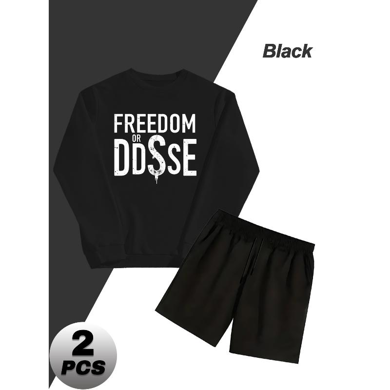 Men s Polyester 2 Piece Casual Tracksuit Crew Neck Long Sleeve Sweatshirt and Elastic Waist Shorts XXL чорний
Men s Polyester 2 Piece Casual Tracksuit Crew Neck Long Sleeve Sweatshirt and Elastic Waist Shorts XXL чорний