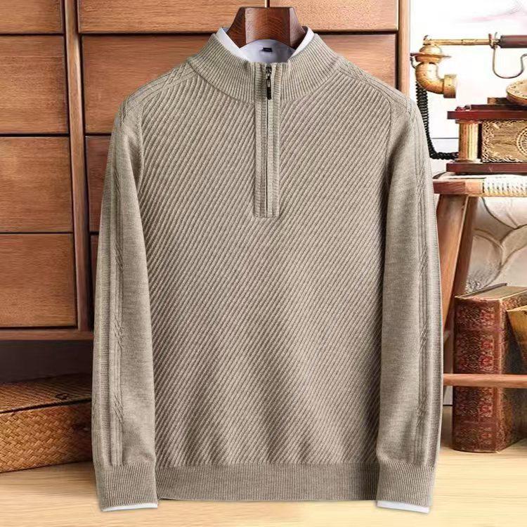 Men s Half-Zip Pure Wool Jacquard Sweater XXXL
Men s Half-Zip Pure Wool Jacquard Sweater XXXL