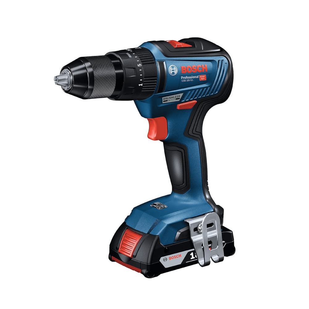 Bosch Professional 18V Cordless Vibrating Driver Drill 2 carrying case (2.0Ah pieces, charger, included) GSB18V-55 синій
Bosch Professional 18V Cordless Vibrating Driver Drill 2 carrying case (2.0Ah pieces, charger, included) GSB18V-55 синій