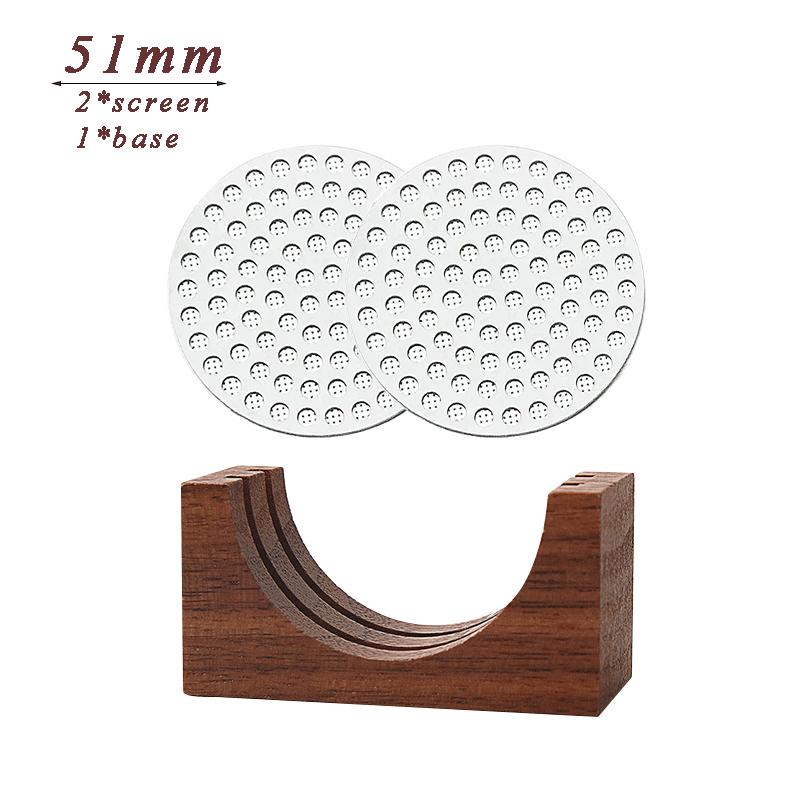 Coffee Filter Screen and Holder Set Stainless Steel Coffee Puck Screen with Storage Base for 51/53/58mm Espresso Accessories
Coffee Filter Screen and Holder Set Stainless Steel Coffee Puck Screen with Storage Base for 51/53/58mm Espresso Accessories