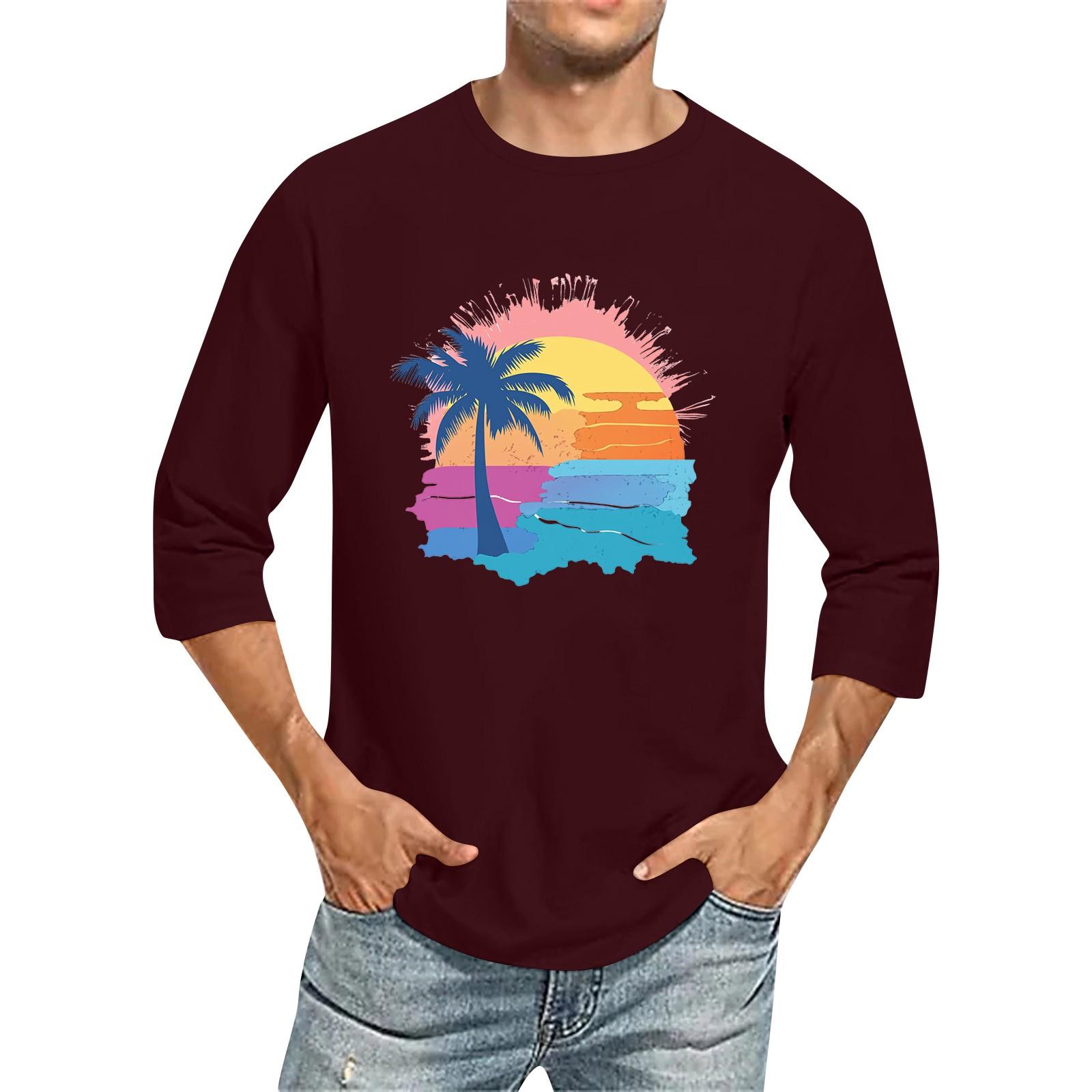 Мужская однотонная футболка с круглым вырезом и рукавами три четверти M винный
Мужская однотонная футболка с круглым вырезом и рукавами три четверти M винный