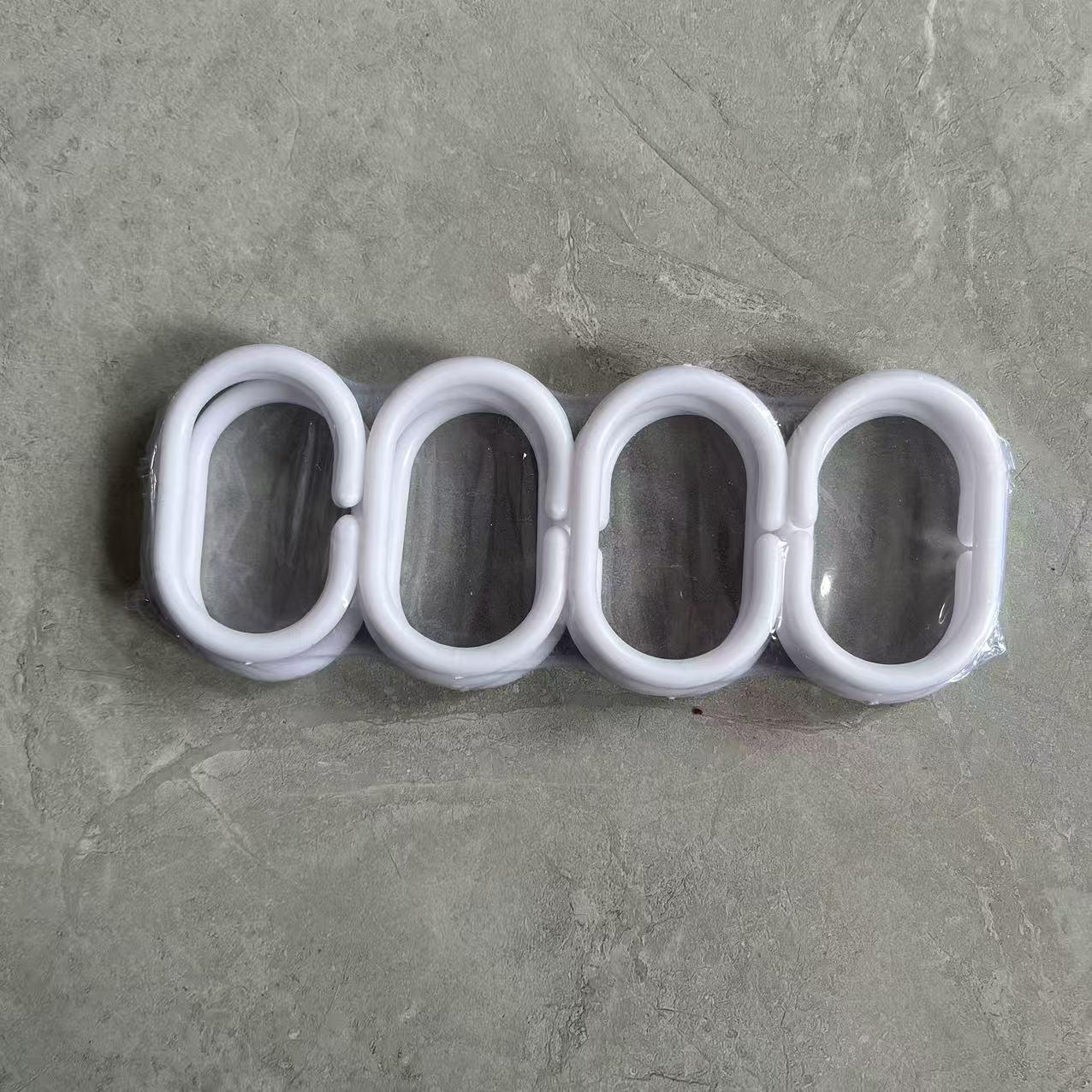 Black and White Plastic Shower Curtain Rings & Hooks - Set of 12 for Bathroom Window or Shower Rod
Black and White Plastic Shower Curtain Rings & Hooks - Set of 12 for Bathroom Window or Shower Rod