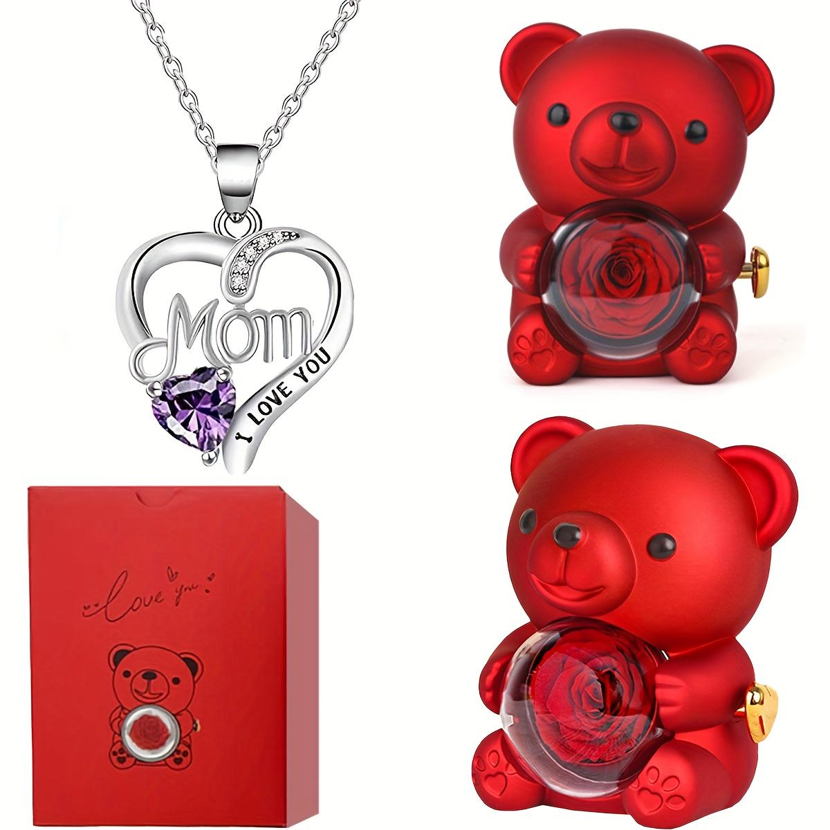 Bear Eternal Rose Gift Box with Necklace, Suitable for Women to Wear,for All Occasions, Surprise Gifts, Holiday Gifts.
Bear Eternal Rose Gift Box with Necklace, Suitable for Women to Wear,for All Occasions, Surprise Gifts, Holiday Gifts.