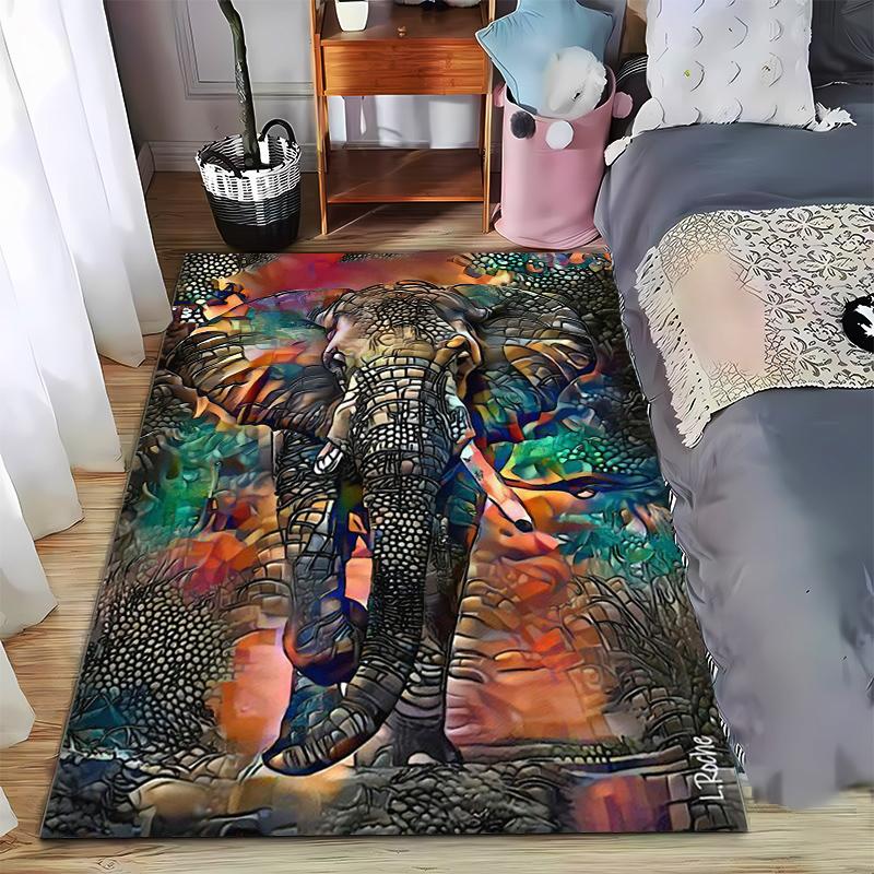 Colorful Abstract Elephant Head Design with Splashes of Blue, Red, and Orange Suitable for use as an anti-slip for room and bedroom sofas 40x60cm( 15x23in )
Colorful Abstract Elephant Head Design with Splashes of Blue, Red, and Orange Suitable for use as an anti-slip for room and bedroom sofas 40x60cm( 15x23in )