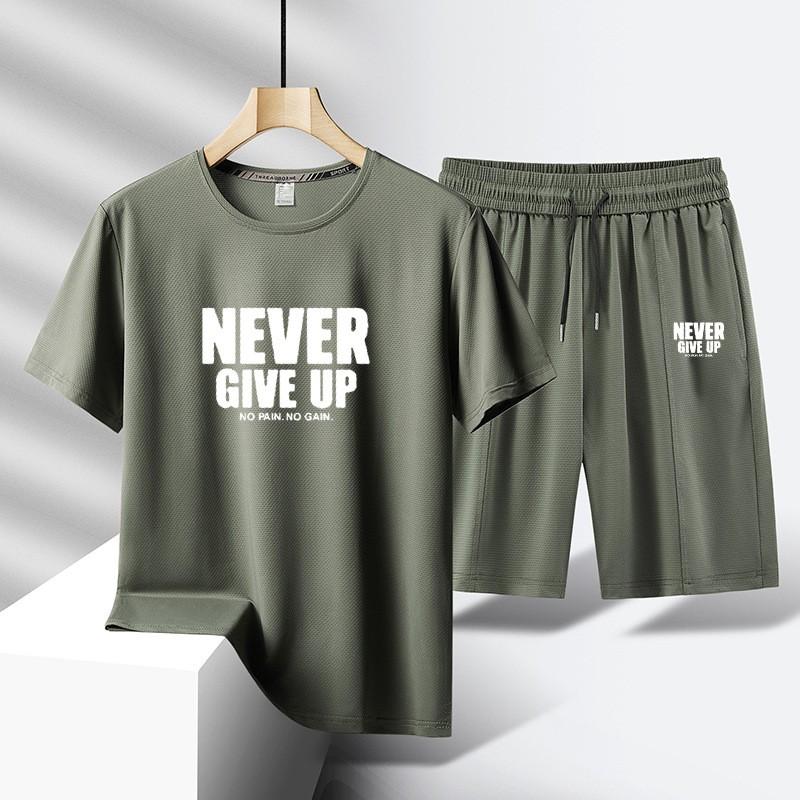 Men s Letter Print Sport Set Quick Dry Breathable T-Shirt Shorts 2-Piece Casual Outdoor Fitness Outfit Tracksuit 5XL
Men s Letter Print Sport Set Quick Dry Breathable T-Shirt Shorts 2-Piece Casual Outdoor Fitness Outfit Tracksuit 5XL